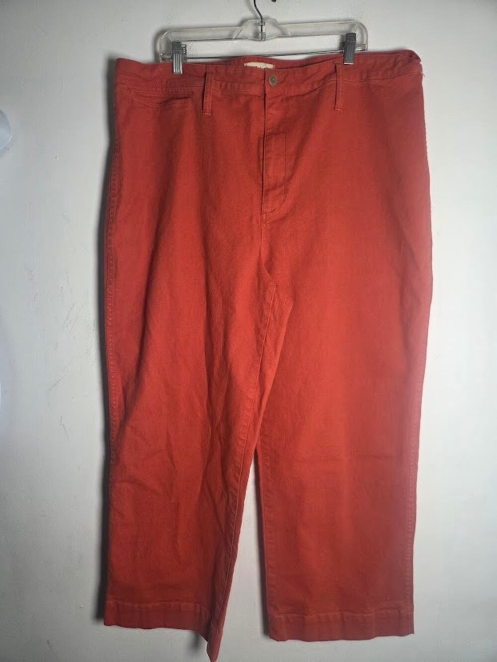 Madewell "Emmett" Brown High Waisted Cotton Wide Leg Denim Pants size 36Tall